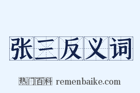 张三反义词是什么意思的图片